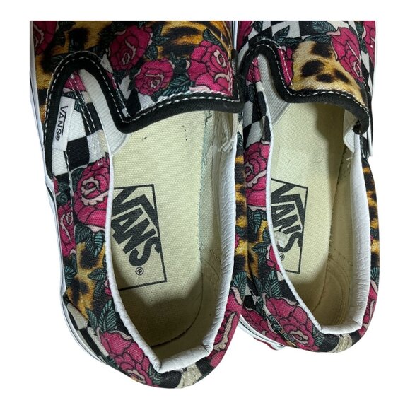 Vans Leopard/Floral Print Slip-on Unisex Skateboarding Sneakers Size M5/W6.5 - Picture 3 of 13
